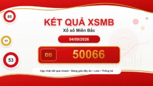 Kết quả xổ số miền Bắc 04/09/2026 - ĐB 50066